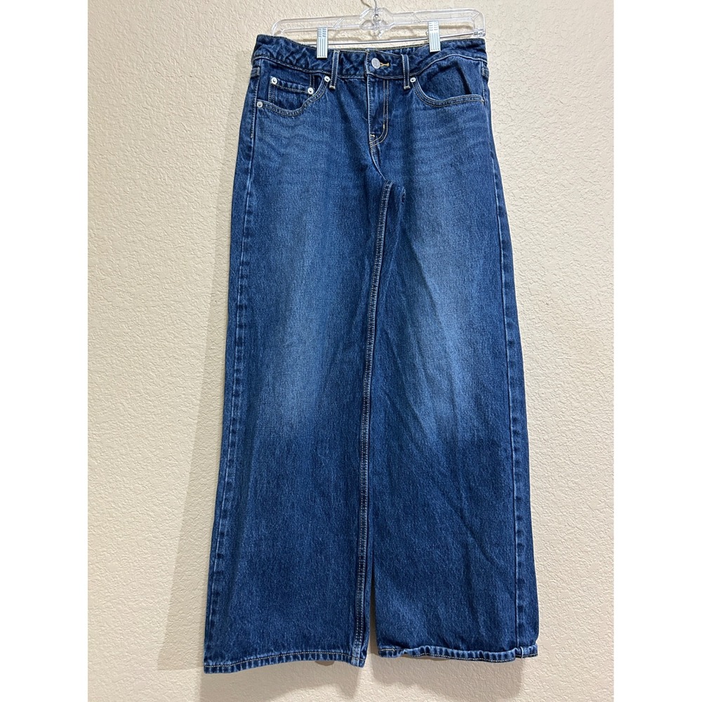 Levis 27 Low Loose Jeans Blue Wide Leg Big E A5566-0012 Baggy Y2K Skater Denim
